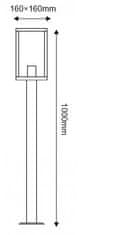 ACA Lightning  Venkovní sloupkové svítidlo CELIA max. 60W/E27/230V/IP44, šedá barva