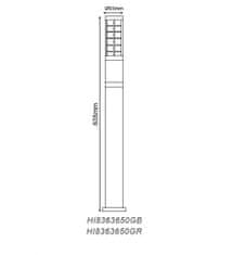 ACA Lightning  Zahradní svítidlo GRIDA HI8363650GR max. 40W/E27/IP45, Graphite