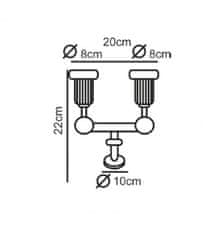 ACA Lightning  Zahradní reflektor AC045GL78 max. 2x40W/PAR38/E27/IP54, černý