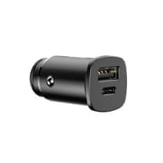 BASEUS Square PPS autonabíječka USB / USB-C QC PD 30W, černá