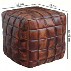 Bruxxi Taburet Cube, 41 cm, pravá kůže