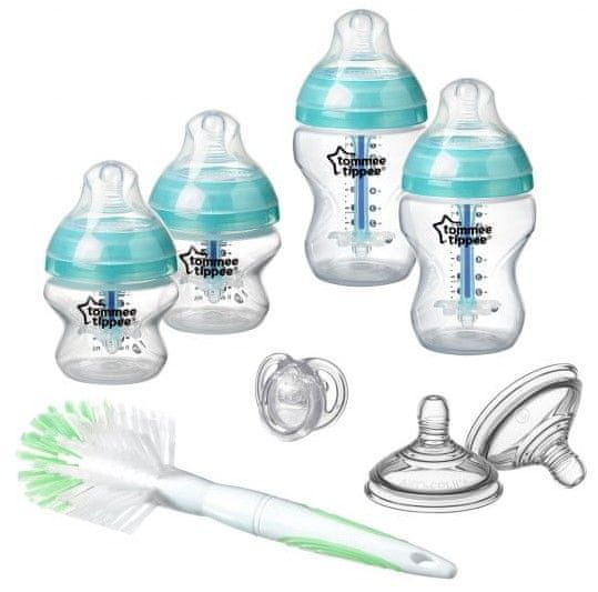 Tommee Tippee sada kojeneckých lahviček C2N ANTI-COLIC s kartáčem