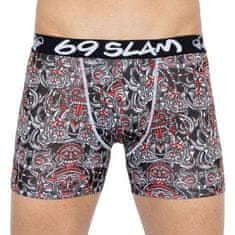 69 SLAM Pánské boxerky fit bamboo totem mask (MPBTMS-BB) - velikost S