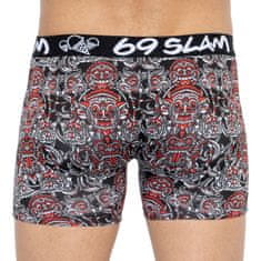 69 SLAM Pánské boxerky fit bamboo totem mask (MPBTMS-BB) - velikost S