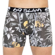 69 SLAM Pánské boxerky fit bamboo wild garden (MPBWGN-BB) - velikost S