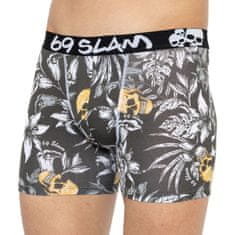 69 SLAM Pánské boxerky fit bamboo wild garden (MPBWGN-BB) - velikost S