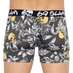 69 SLAM Pánské boxerky fit bamboo wild garden (MPBWGN-BB) - velikost S