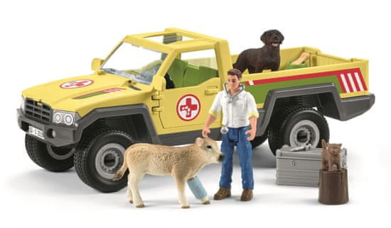 Schleich 42503 Záchranné terénní auto s veterinářem