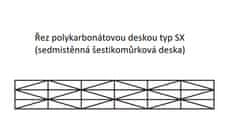 LanitPlast polykarbonát komůrkový 25 mm čirý - 7 stěn - 3,1 kg/m2 2,10x5 m