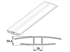 LanitPlast polykarbonátový H-profil 16 mm čirý 3 m