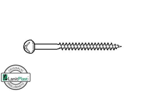 LanitPlast Vrut do dřeva 4x70 mm půlkulatá hlava kříž (10ks)