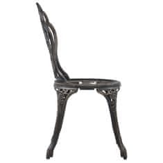 Petromila Bistro židle 2 ks bronzové litý hliník