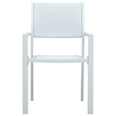 Vidaxl Zahradní židle 4 ks bílé plast ratanový vzhled