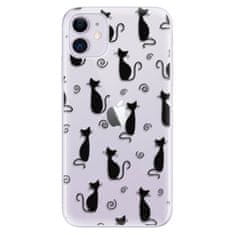 iSaprio Silikonové pouzdro - Cat pattern 05 - black pro Apple iPhone 11