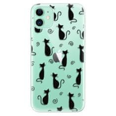 iSaprio Silikonové pouzdro - Cat pattern 05 - black pro Apple iPhone 11