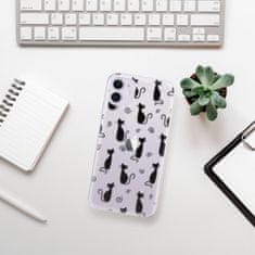 iSaprio Silikonové pouzdro - Cat pattern 05 - black pro Apple iPhone 11