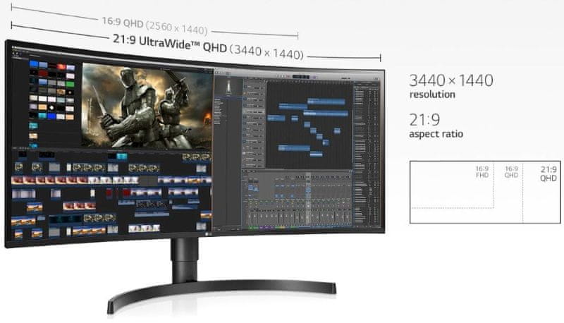 herní monitor LG 34WN80C (34WN80C-B.AEU) PbP 3440 × 1440 IPS