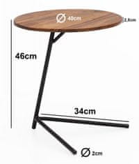 Bruxxi Odkládací stolek Athe, 46 cm, masiv Sheesham