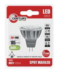Century CENTURY LED spot MAXILED 3W 12VDC/AC MR11 4000K 185Lm 30d pr.35x38mm IP20 BL