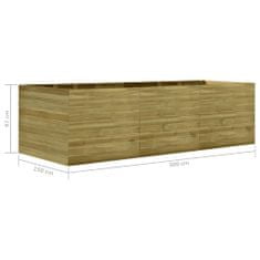 Greatstore Zahradní vyvýšený záhon 300 x 150 x 97 cm impregnovaná borovice