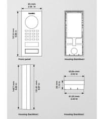 Doorbird DoorBird D1101V, Povrchová montáž, Nehrdzavejúci ocel V2A, Leštěný