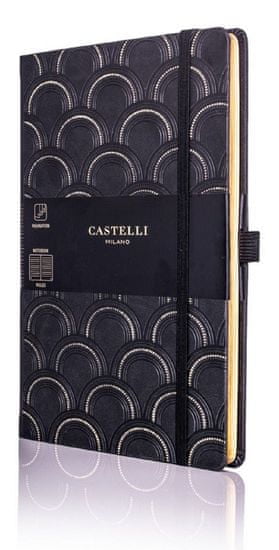 Castelli Italy Zápisník C&G Art Deco Gold