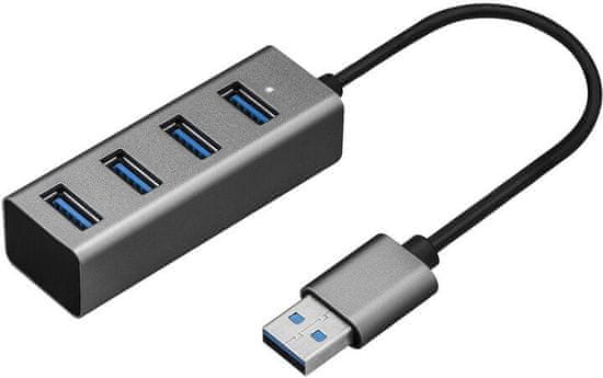 Yenkee YHB 4300 Kovový Hub 4× USB 3.0