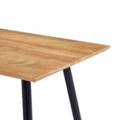 Greatstore Jídelní stůl dubový a černý 120 x 60 x 74 cm MDF