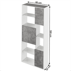 BPS-koupelny Regál, bílá/ beton, ULIMI