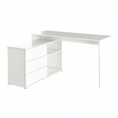 BPS-koupelny Univerzální rohový PC stůl, bílá, TERINO