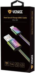 Yenkee YCU 351 Ocelový USB C kabel / 1 m