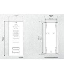 Doorbird DoorBird D2102V, Zapuštěná montáž, Nerezová ocel V2A, Broušená