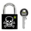 Visací zámek Master Lock z pevného hliníku 3430EURDSKULL - 30mm