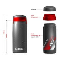 RaceOne PR1 BOX láhev na nářadí 600ml - černo/červená