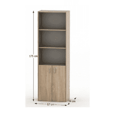 BPS-koupelny Kancelářská skříňka se zámkem, dub sonoma, TEMPO AS NEW 002