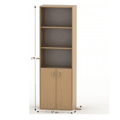 BPS-koupelny Kancelářská skříňka se zámkem, buk, TEMPO ASISTENT 2 NEW 002