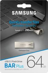 Samsung USB 3.1 Flash Disk 64GB, stříbrný (MUF-64BE3/APC)