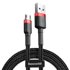 BASEUS Cafule kabel USB / micro USB QC 3.0 1.5A 2m, černý/červený