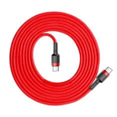 BASEUS Cafule kabel USB-C / USB-C 60W QC 3.0 2m, červený