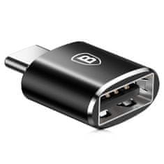 BASEUS adaptér USB / USB Type-C OTG, černý