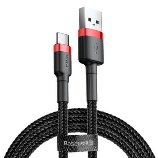 BASEUS Cafule kabel USB / USB-C Quick Charge 3.0 2m, černý/červený 