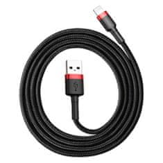 BASEUS Cafule kabel USB / Lightning QC3.0 1m, černý/červený