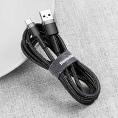 BASEUS Cafule kabel USB / USB-C QC 3.0 2A 3m, černý/šedý