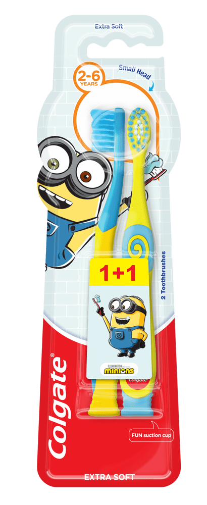 Colgate Smiles 2-6 Junior 1+1 (Trolls/Minions)zubní kartáček