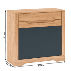 BPS-koupelny Komoda G, dub craft zlatý/grafit šedá, FIDEL