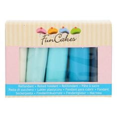 FunCakes Potahovací hmota sada modrých hmot 5x100g 