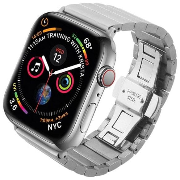 Coteetci COTEetCI ocelový pásek pro Apple Watch 42 / 44 mm WH5238-TS, stříbrný