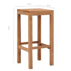 Vidaxl Barové stoličky 4 ks masivní teakové dřevo