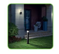 ACA Lightning  Zahradní nástěnné LED svítidlo EDEN 7W/230V/3000K/410Lm/340°/IP54, tmavě šedé