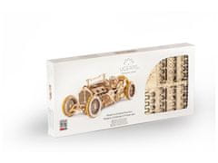 UGEARS U-9 Grand Prix Auto - dřevěný DIY mechanický model - 3D puzzle